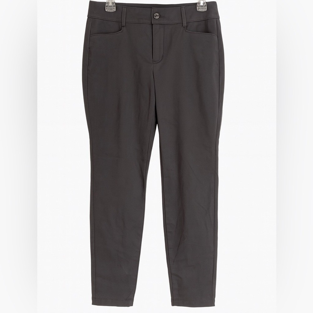 LOFT Gray Skinny Ankle Pants Size 10 NWT Mid Rise Stretch Workwear MSRP $75